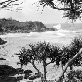 View towards Devil's Kitchen on the headland north of Paradise Caves, Noosa Heads, 1934 