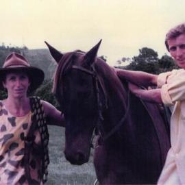 Deb Elliott and Gavin Elliott and Tiki (horse), Kin Kin, 1987
