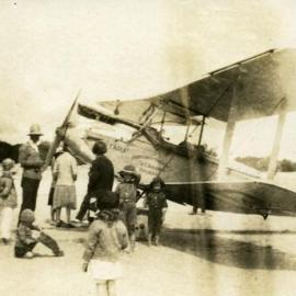 Bi-Plane 'Sea Eagle', Noosa Main Beach, Noosa Heads, 1930s