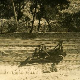 Bulldozer, Park Road, Noosa Heads, ca 1952