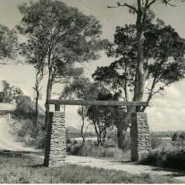 Entrance gate, Noosa National Park, Noosa Heads, ca 1952