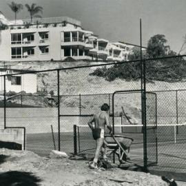 Tennis court construction, Crest Development, Noosa Heads