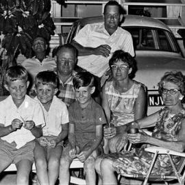 New Year's Eve party, Kirriwina Motel and Caravan Park, Gympie Terrace, Noosaville, 31 December 1969