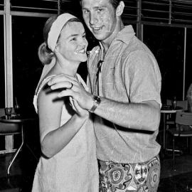 Couple dancing, New Year's Eve party, 31 December 1969