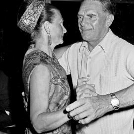 Couple dancing, New Year's Eve party, 31 December 1969