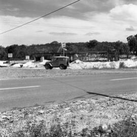 The Banksias, Service Station and Caravan Park, under construction, cnr Noosa Drive and Sunshine Beach Road, Noosa Junction, 1970