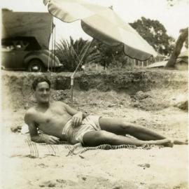 Clem Bean, Noosa Main Beach, Noosa Heads, 1947
