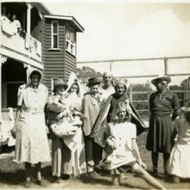 Fancy dress entrants, Laguna House, Noosa Heads, 1947