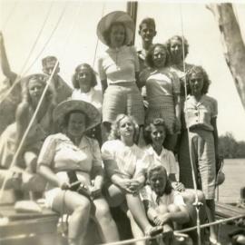 Boating party, Noosa River, 1948
