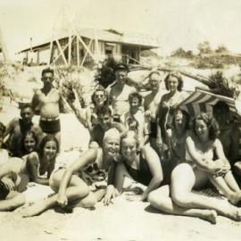 Beachgoers, Noosa Main Beach, Noosa Heads, 1948