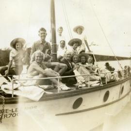 Boating party, Noosa River, 1948