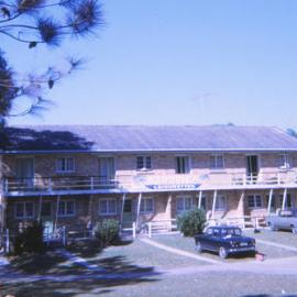 Atropica Leisurettes (flats), Hastings Street, Noosa Heads, ca 1970