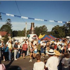 Competitor and crowd, The King of the Mountain, Pomona, 1980s