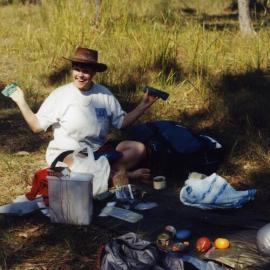Erica, Neebs Waterhole camping area, Cooloola Wilderness Trail, Great Sandy National Park, August 1992