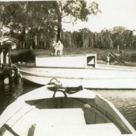 Collins Family jetty, Weyba Creek, Noosaville, ca 1960s