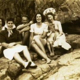 Daytrippers on the rocks, ca 1960s