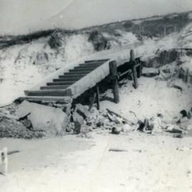 Eroded beach access stairs