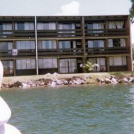Back of Pine Trees Resort Motel, Hastings Street, Noosa Heads, ca 1978