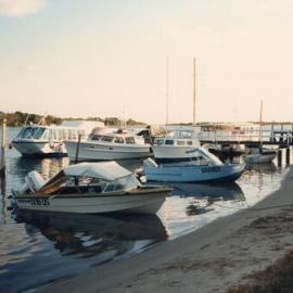 Boats at rest, Noosa River, Noosaville, December 1987