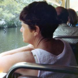 Enjoying the tour, Pam Grice, Noosa River, 1980s