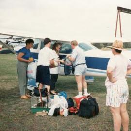 Lynn and Joan Stanfield, with Pam Grice (right), Noosa Aerodrome, Noosaville,  1990s