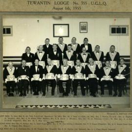 Members, Freemasons Lodge No. 355 U.G.L.Q., Tewantin, 6 August 1955