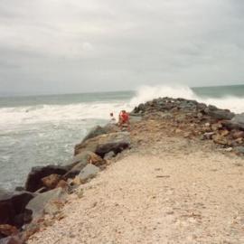 Big seas, Noosa River Mouth, Noosa Heads, Easter 1998
