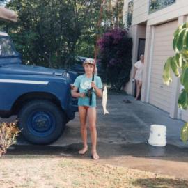 Daniel Grice and his catch, Noosaville, 1999