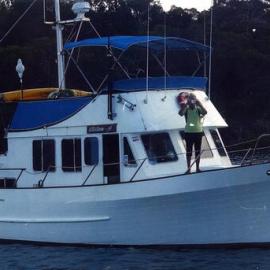 Anchored boat, 'William. J.'
