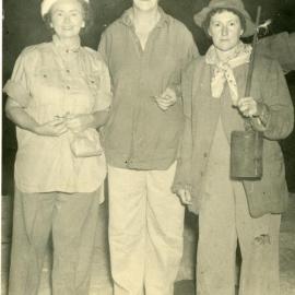 Mrs Stevenson, Ivy Lowe and Olive Freeman, Guy Fawkes Night, Noosa Heads, 1954