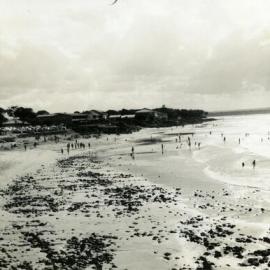 Construction, rock sea wall, Noosa Main Beach, Noosa Heads, 2 May 1969