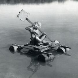 Carl Freeman, rafting, Weyba Creek, 20 June 1971