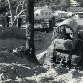 Bulldozer in action,  Hastings Street, Noosa Heads 19 May 1970