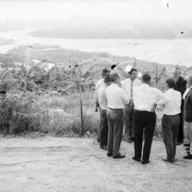 David Low MLA with Neil Macdonald and others, Noosa Main Beach, Noosa Heads, 5 March 1971