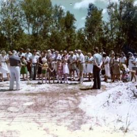 Church Congregation gathering, Baptist Church Manse, 23 Koel Street, Noosaville, 20 March 1981