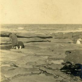 Exploring the rock pools, Noosa Heads, ca 1920s