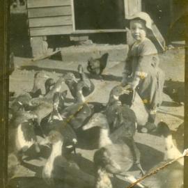 Feeding the ducks, ca 1920s