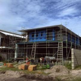 Construction of house, Noosa North Shore, February 2020 