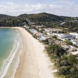 Drone view, Noosa Main Beach, Noosa Heads, 23 May 2018