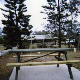 Beach House, view over from  picnic table, Noosa North Shore, November 2004