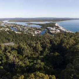 Drone view from Noosa Lookout to Noosa Heads, 30 May 2018