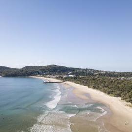 Drone view, Noosa Main Beach, Noosa Heads, 23 May 2018