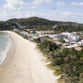 Drone view, Noosa Main Beach, Noosa Heads, 23 May 2018