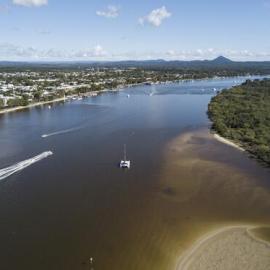 Drone view, Noosa River, Noosaville, 30 May 2018