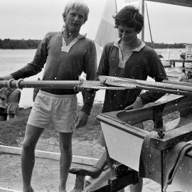 Broken mast, Noosa River, Noosaville, March 1971