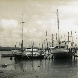 Boats awaiting high tide, Endeavour River, Cooktown, 19 July 1969