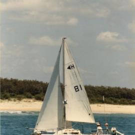 Sailing, Kevin Freeman, Laguna Bay, Noosa Heads, 8 December 1987