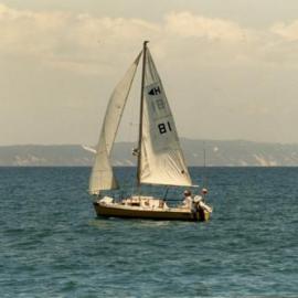 Sailing, Kevin Freeman, Laguna Bay, Noosa Heads, 8 December 1987