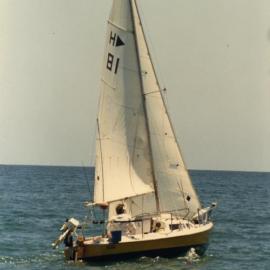 Sailing, Kevin Freeman, Laguna Bay, Noosa Heads, 8 December 1987