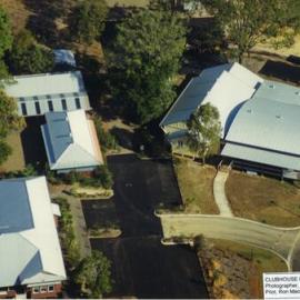 Noosa Bridge Club Clubhouse, aerial view, Wallace Park, Noosaville, 20 July 1994